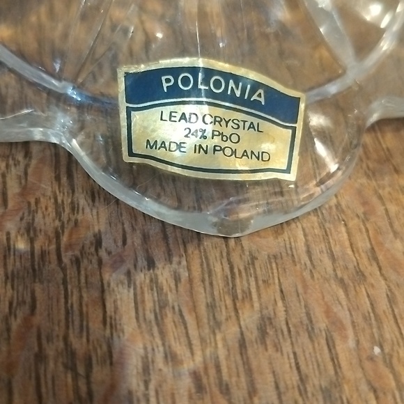 Polonia lead crystal candy dish. O18GW7house - Picture 2 of 6